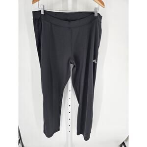 Adidas Women's Black Mid Rise Elastic Waist Wide Leg Pant Size XL